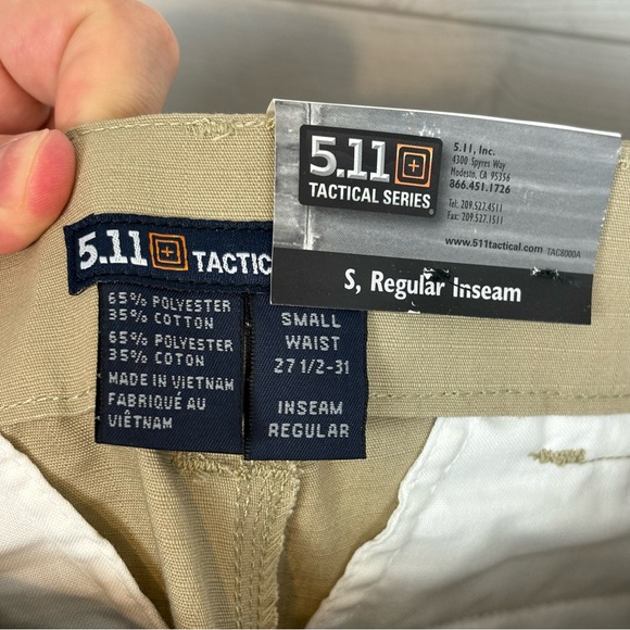 NWT 5.11 TACTICAL RIPSTOP TDU KHAKI CARGO PANTS MENS 74003 SIZE SMALL REGULAR - Picture 2 of 12